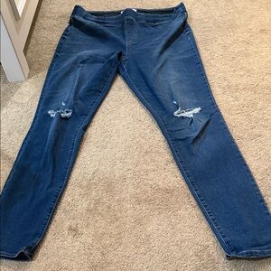 Old Navy Women's Ripped Dark Blue Skinny Jeans 18 Tall